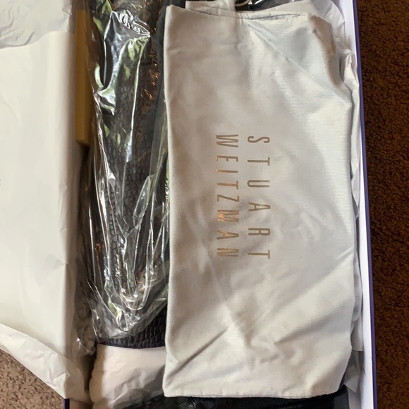 Stuart Weitzman Equine Nero Soft Croco 7 Womens - Picture 6 of 8